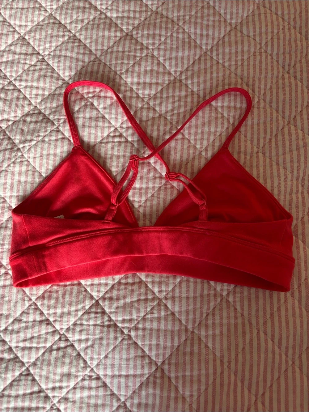 ALO Yoga Red Triangle Top with Double Straps